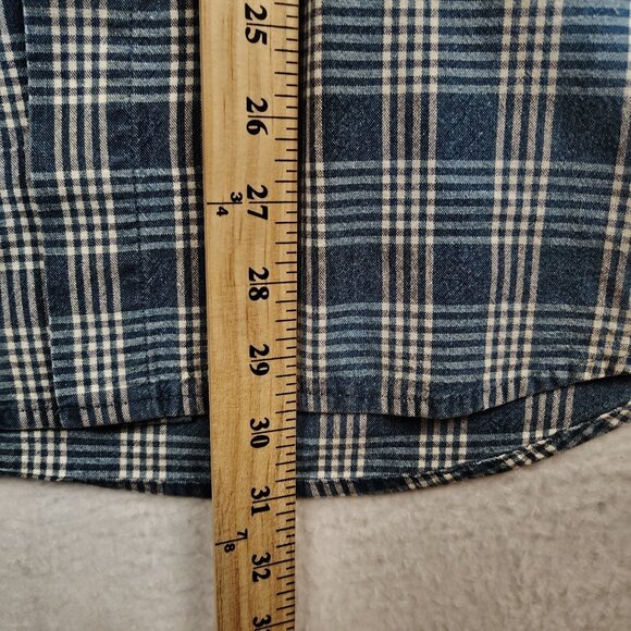 Vintage Mickey Inc Mickey Mouse Blue Plaid Button Up Shirt Mens Small - Picture 6 of 8